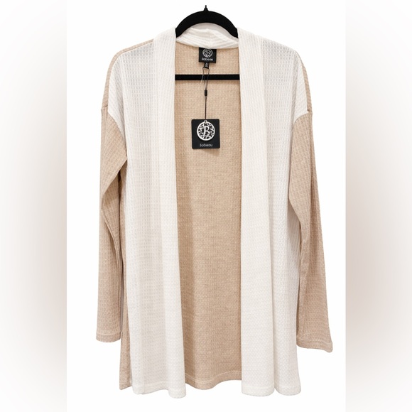 bobeau Sweaters - NWT Bobeau Women's Tan and Cream Cardigan  (NWT1)
